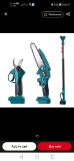 Makita aku set testera + makaze 88v dve baterije sa teleskopom - Slika 3