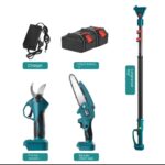 Makita aku set testera + makaze 88v dve baterije sa teleskopom