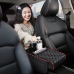 Auto naslon za ruku sa memorijskom penom – držač za čašu i telefon