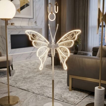 Podna lampa svetleći led leptir