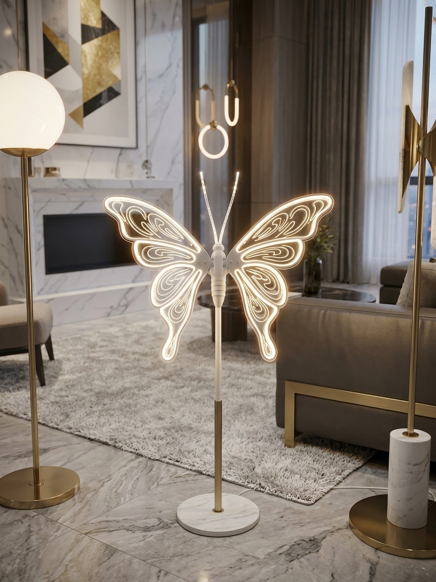 image-aca09e10 Podna lampa svetleći led leptir - Slika 1